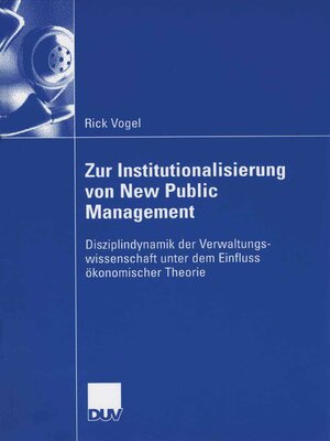 cover image of Zur Institutionalisierung von New Public Management